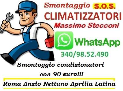 SMONTAGGIO CONDIZIONATORE MONTESACRO TRIESTE ROMA