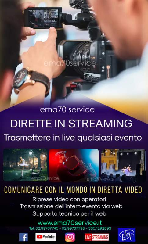 IL TUO EVENTO IN DIRETTA STREAMING 