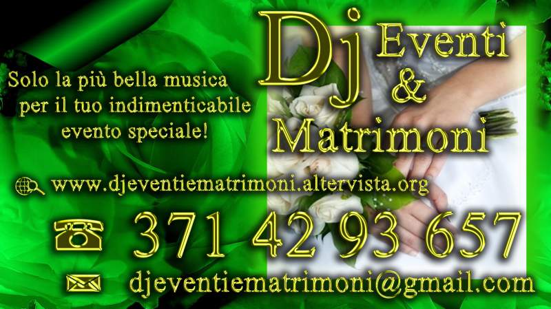 Dj per matrimoni Bergamo La Musica più esclusiva!