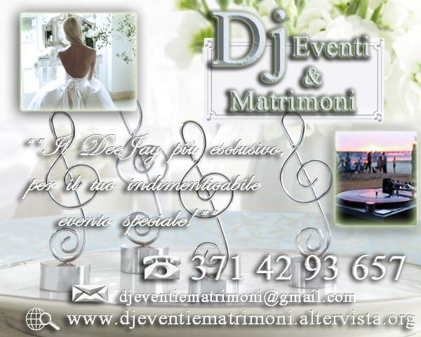 Dj per matrimoni Bergamo La Musica più esclusiva!